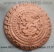Load image into Gallery viewer, History MAYAN AZTEC warrior sculptural wall relief plaque 15.5" www.neo-mfg.com