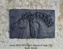 Load image into Gallery viewer, Horse of Age Stone Carving Sculpture Wall Frieze LARGE 23&quot; wide made in USA www.Neo-Mfg.com
