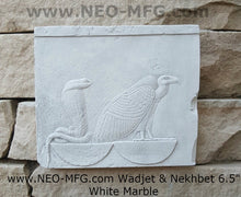 Load image into Gallery viewer, History Egyptian Wadjet &amp; Nekhbet Stela Fragment Sculptural wall relief plaque www.Neo-Mfg.com 6.5&quot; b23
