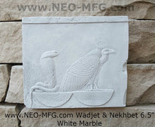 Load image into Gallery viewer, History Egyptian Wadjet & Nekhbet Stela Fragment Sculptural wall relief plaque www.Neo-Mfg.com 6.5" b23