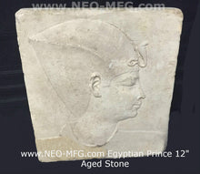 Load image into Gallery viewer, History Egyptian King Prince head Stela Fragment Sculptural wall relief plaque www.Neo-Mfg.com 12" h17