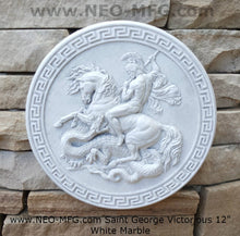 Load image into Gallery viewer, Roman Greek Saint George the Victorious Stone Carving Sculpture Wall Frieze 12" www.Neo-Mfg.com