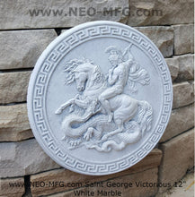 Load image into Gallery viewer, Roman Greek Saint George the Victorious Stone Carving Sculpture Wall Frieze 12" www.Neo-Mfg.com