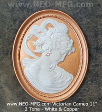 Load image into Gallery viewer, Victorian Cameo silhouette Sculpture wall Plaque Bas relief 11" www.Neo-Mfg.com right face East wind m20