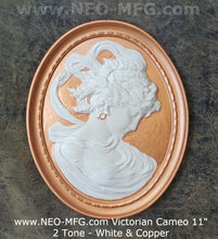 Load image into Gallery viewer, Victorian Cameo silhouette Sculpture wall Plaque Bas relief 11" www.Neo-Mfg.com right face East wind m20