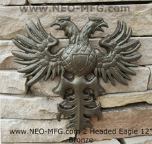 Load image into Gallery viewer, Phoenix double headed Eagle Coat of Arms sculpture wall frieze 12" www.Neo-Mfg.com