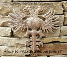 Load image into Gallery viewer, Phoenix double headed Eagle Coat of Arms sculpture wall frieze 12" www.Neo-Mfg.com