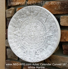 Load image into Gallery viewer, History MAYAN AZTEC CALENDAR Sculptural wall relief plaque 16" curved www.Neo-Mfg.com