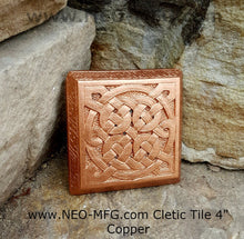 Load image into Gallery viewer, Celtic tile Sculptural carving www.Neo-Mfg.com 4"