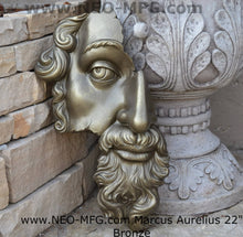 Load image into Gallery viewer, Marcus Aurelius Antoninus Augustus 3D Portrait Face Wall Plaque Sculpture Fragment 22" Museum Quality www.Neo-Mfg.com