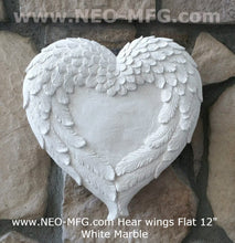 Load image into Gallery viewer, Angel Wings HEART Flat wall sculpture statue plaque www.Neo-Mfg.com 12" p9