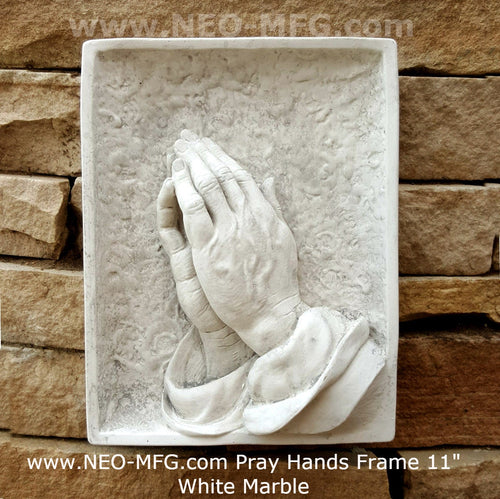 Religious Praying Hands Framed Father Sculpture Statue Pray 11