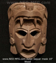 Load image into Gallery viewer, History Aztec Maya Artifact Warrior mask Jaguar Sculpture Statue 10" Tall www.Neo-Mfg.com