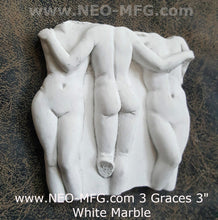 Load image into Gallery viewer, 3 Graces wall sculpture fragment plaque Greek Hellenistic masterpiece 3" mini