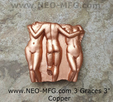 Load image into Gallery viewer, 3 Graces wall sculpture fragment plaque Greek Hellenistic masterpiece 3" mini