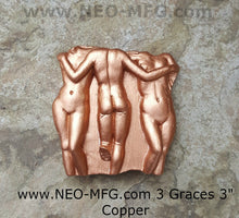 Load image into Gallery viewer, 3 Graces wall sculpture fragment plaque Greek Hellenistic masterpiece 3" mini