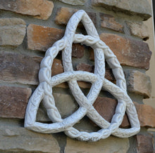 Load image into Gallery viewer, Celtic decor Trinity Knot triquetra Wall Plaque sculpture Irish www.Neo-Mfg.com 16"