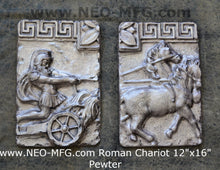 Load image into Gallery viewer, Charge of the Roman Charioteer Sculpture Statue White finish Chariot Horse 2pc Neo-mfg m4