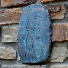 Load image into Gallery viewer, History Egyptian Nefertiti Thebes Sculptural wall relief www.Neo-Mfg.com 11" a21