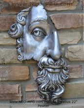 Load image into Gallery viewer, Marcus Aurelius Antoninus Augustus 3D Portrait Face Wall Plaque Sculpture Fragment 12.5" www.Neo-Mfg.com