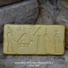Load image into Gallery viewer, History Egyptian Pharaonic Stela Fragment Sculptural wall relief plaque www.Neo-Mfg.com 6.5" k30