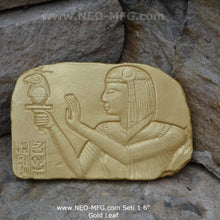 Load image into Gallery viewer, History Egyptian Seti 1 fragment Sculptural wall relief plaque www.Neo-Mfg.com 6" k3