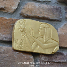 Load image into Gallery viewer, History Egyptian Seti 1 fragment Sculptural wall relief plaque www.Neo-Mfg.com 6" k3