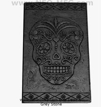 Load image into Gallery viewer, Aztec Mexican Day of the Dead Sugar skull Dia de los Muertos Sculptural wall relief plaque www.Neo-Mfg.com 6" k29