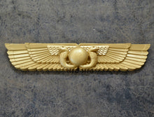 Load image into Gallery viewer, History Egyptian Ur Uatchti Winged Sun Disk Pediment hieroglyph Sculptural wall relief www.Neo-Mfg.com 20"