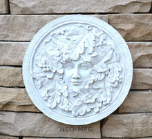 Load image into Gallery viewer, Nature Seasons Greenman sculpture wall plaque 12" www.Neo-Mfg.com PAIR