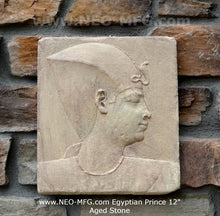 Load image into Gallery viewer, History Egyptian King Prince head Stela Fragment Sculptural wall relief plaque www.Neo-Mfg.com 12" h17