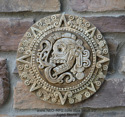 History Aztec Maya Mesoamerica Chichen Itza Ball court Skull plaque wall Sculpture Statue www.Neo-Mfg.com 10