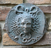 Load image into Gallery viewer, History Medusa Filippo Negroli Charles V shield design Artifact Carved Sculpture Statue 10" www.Neo-Mfg.com n2