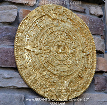 Load image into Gallery viewer, History MAYAN AZTEC CALENDAR Sculptural wall relief plaque 17" www.Neo-Mfg.com
