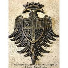 Load image into Gallery viewer, Decor Coat of Arms 2 Eagle wall plaque sign 14" www.Neo-Mfg.com home garden decor art medieval