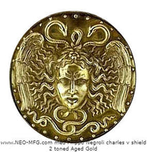 Load image into Gallery viewer, History Medusa Filippo Negroli Charles V shield design Artifact Carved Sculpture Statue 10" www.Neo-Mfg.com n2