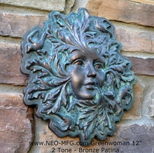 Load image into Gallery viewer, Nature Garden Greenwoman Sculpture Plaque 12" Neo-Mfg