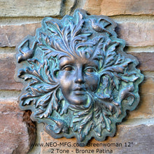 Load image into Gallery viewer, Nature Garden Greenwoman Sculpture Plaque 12" Neo-Mfg