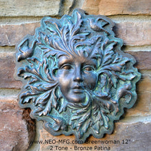 Load image into Gallery viewer, Nature Garden Greenwoman Sculpture Plaque 12" Neo-Mfg