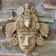Load image into Gallery viewer, History Aztec Maya Artifact Warrior mask Sculpture Statue 11" Tall www.Neo-Mfg.com