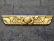 Load image into Gallery viewer, History Egyptian Ur Uatchti Winged Sun Disk Pediment hieroglyph Sculptural wall relief www.Neo-Mfg.com 20"