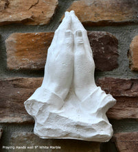 Load image into Gallery viewer, Religious Praying Hands Father Sculpture Statue Pray Neo-Mfg Life Size White 9" home decor wall plaque