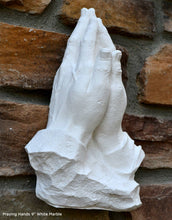 Load image into Gallery viewer, Religious Praying Hands Father Sculpture Statue Pray Neo-Mfg Life Size White 9" home decor wall plaque