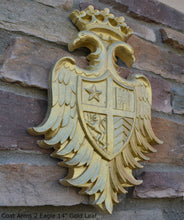 Load image into Gallery viewer, Decor Coat of Arms 2 Eagle wall plaque sign 14" www.Neo-Mfg.com home garden decor art medieval