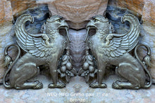 Load image into Gallery viewer, Griffin gryphons Winged lion wall Sculpture plaque set pair 9.5" ea www.Neo-Mfg.com Home decor mystical