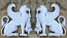 Load image into Gallery viewer, Griffin gryphons Winged lion wall Sculpture plaque set pair 7" ea www.Neo-Mfg.com Home decor mystical L4