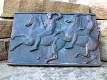 Load image into Gallery viewer, Roman Greek Parthenon Horsemen rider Artifact Carved Sculpture Statue www.Neo-Mfg.com 17"