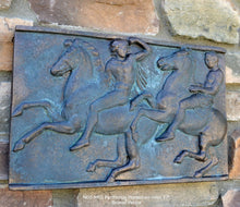 Load image into Gallery viewer, Roman Greek Parthenon Horsemen rider Artifact Carved Sculpture Statue www.Neo-Mfg.com 17"