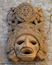 Load image into Gallery viewer, History Aztec Maya Artifact mask Sun Stone & Serpents Sculpture Statue 10" Tall www.Neo-Mfg.com