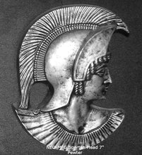 Load image into Gallery viewer, Roman Greek Spartan Bust Sculptural wall relief plaque home decor 7" www.Neo-Mfg.com k37
